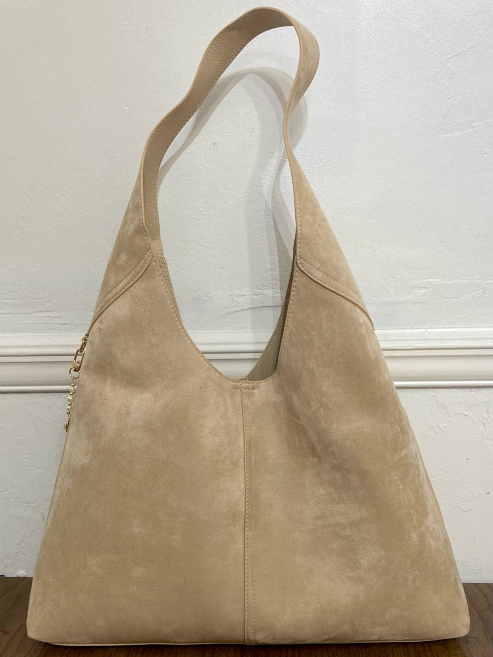 Vegan Suede Cream Brooklyn 39 Bag - Picture 10 of 11